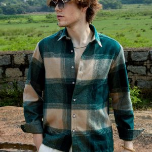 Vignette-Checkered Oversized Shirt